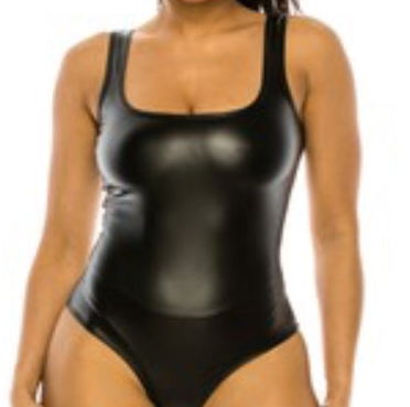 On Top Faux Leather Bodysuit
