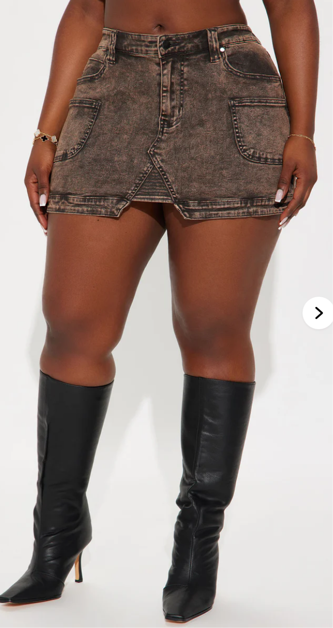 Stone Wash Mini Skirt