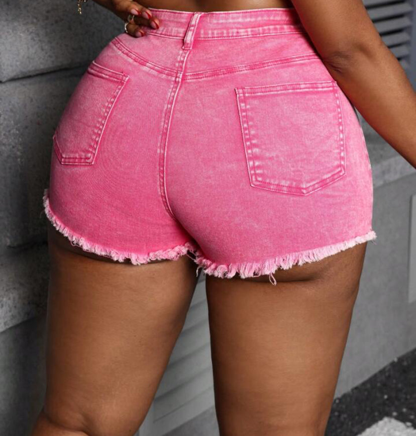 Peek-A-Boo Distress Shorts