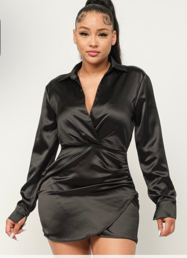 Sassy In Satin Mini Dress