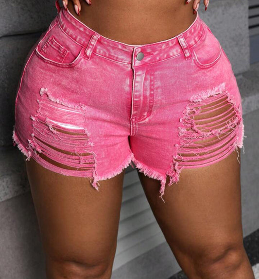 Peek-A-Boo Distress Shorts