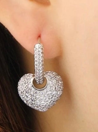 Hanging Hearts Ear Rings